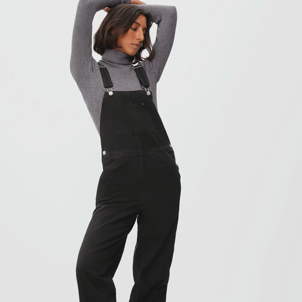 Everlane Black Canvas Overalls Size 0 SEE DESCRIPTION